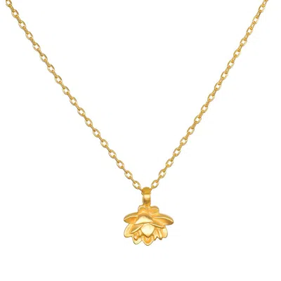 Satya Jewelry New Dawn Lotus Necklace In Gold
