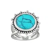 Satya Jewelry Nurture Your Voice Turquoise Silver Ring In Silver