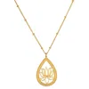 Satya Jewelry Open To Possibilities Lotus Necklace In Gold