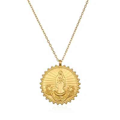 Satya Jewelry Our Lady Of Guadalupe, Divine Mother Necklace In Gold