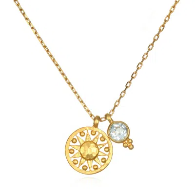 Satya Jewelry Radiate Love Sun Necklace In Gold