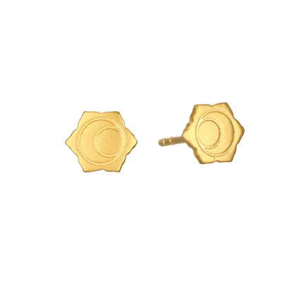 Satya Jewelry Sacral Chakra Stud Earrings In Gold