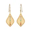 Satya Jewelry Sacred Alignment Chakra Drop Earrings In Gold