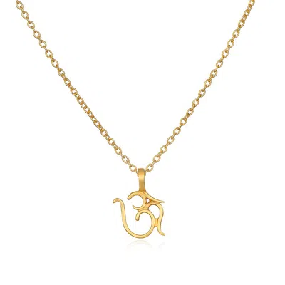 Satya Jewelry Sacred Om Necklace In Gold