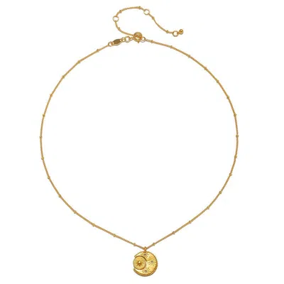 Satya Jewelry Sacred Realm Spinning Pendant Celestial Necklace In Gold