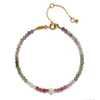 Satya Jewelry Sacred Wisdom Tourmaline Bracelet In Gold