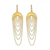 Satya Jewelry Scattered Moonlight Chain Moon Earrings In Gold