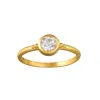 Satya Jewelry Second Sight White Topaz Ring In Gold