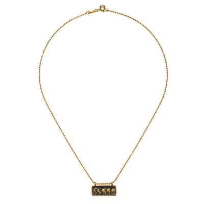Satya Jewelry Self Evolution Moon Phase Necklace In Gold