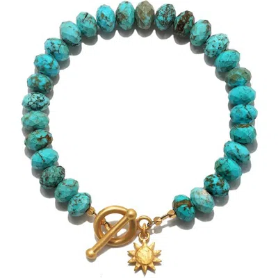 Satya Jewelry Serene Spirit Howlite Toggle Bracelet In Green