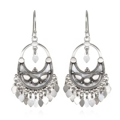 Satya Jewelry Silver Veils - Petal Chandelier Earrings