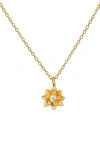 Satya Jewelry Soul Renew Gold Lotus Necklace In Gold