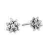 Satya Jewelry Soul Renewal Silver Lotus Earrings In Silver