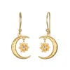 Satya Jewelry Spirit In Transformation Lotus Moon Earrings In Gold