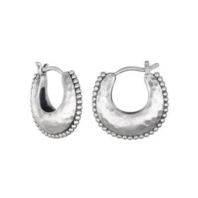 Satya Jewelry Step Boldly Silver Hoop Earrings