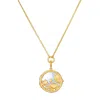 Satya Jewelry Take Flight Butterfly Pearl Locket Necklace In Gold