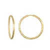 Satya Jewelry Textured Gold Large Hoop Earrings In Gold