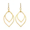 Satya Jewelry Transformed By Light Lotus Linear Earrings In Gold
