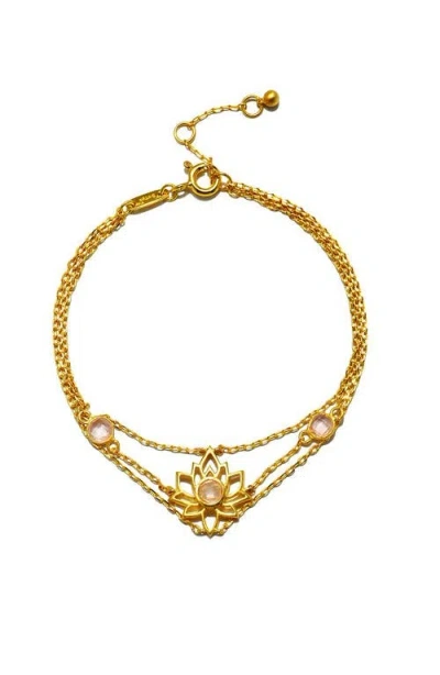 Satya Jewelry Transformed By Love Lotus Bracelet In Gold