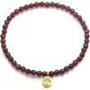 Satya Jewelry Tree Of Life Garnet Gemstone Bracelet In Red