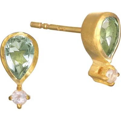 Satya Jewelry True Self Green Amethyst Earrings