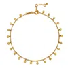 Satya Jewelry Walk With Joy Coin Chain Anklet In Gold
