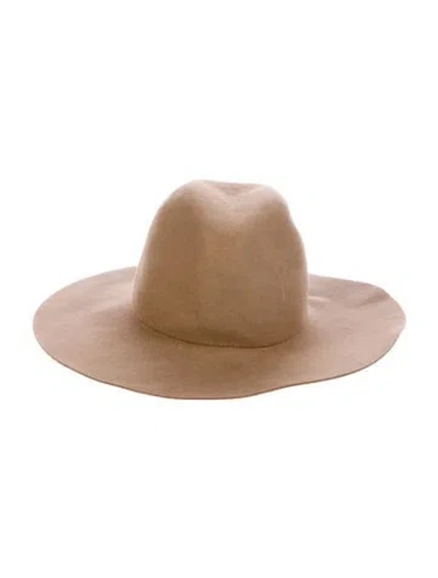 Pre-owned Satya Twena Wool Fedora Hat In Neutral