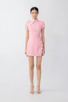 Sau Lee Ada Tweed Mini Dress In Pink