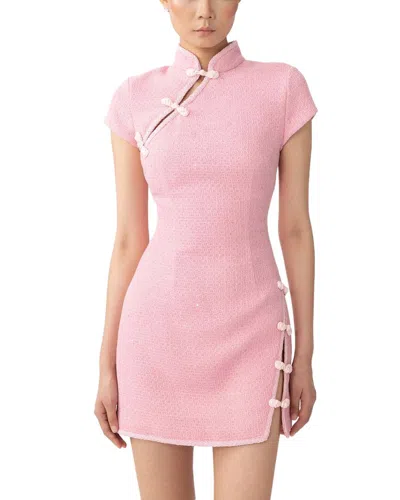 Sau Lee Ada Tweed Mini Dress In Pink