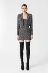 Sau Lee Alicia Tweed Blazer In Black Multi