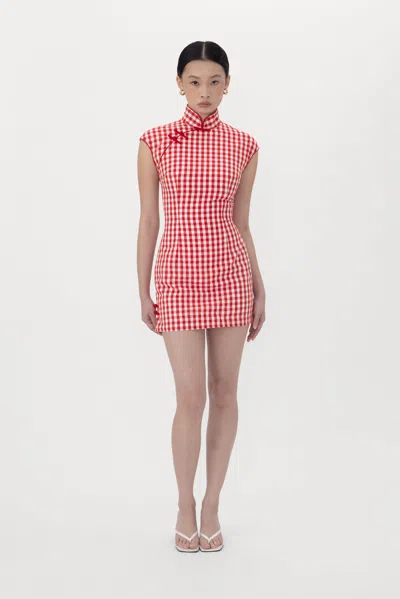 Sau Lee Alora Mini Dress In Red