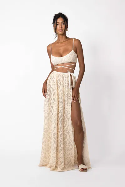 Sau Lee Amare Crochet Maxi Skirt