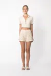 Sau Lee Amare Crochet Shorts