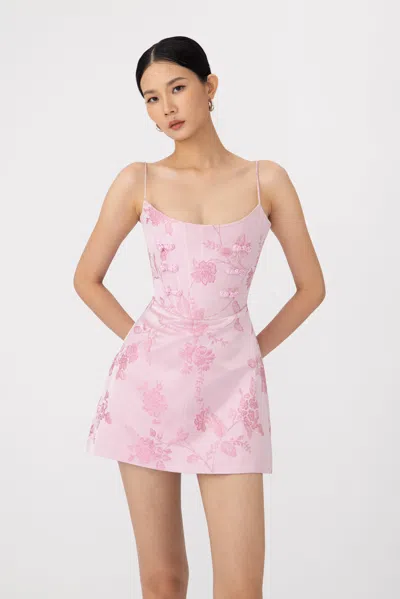 Sau Lee Andi Brocade Mini Dress