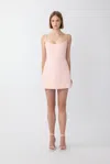Sau Lee Andi Tweed Mini Dress In Pastel Pink