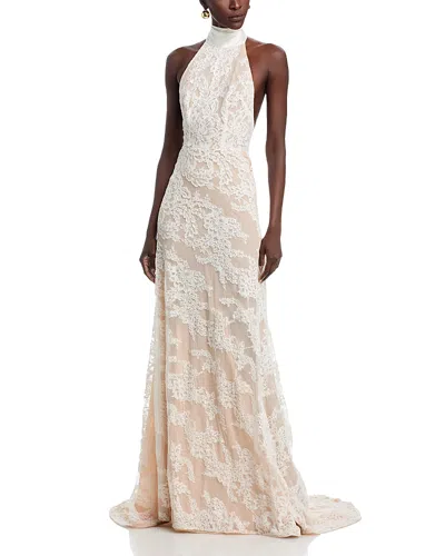 Sau Lee Andrea Lace Gown In Neutral