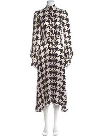 Pre-owned Sau Lee Animal Print Long Dress In Multi
