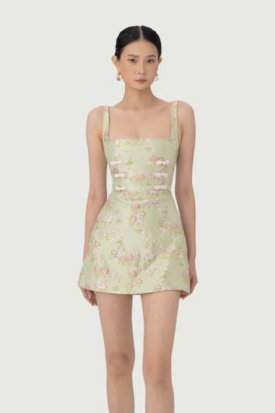 Sau Lee Antonia Brocade Mini Dress