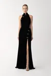 Sau Lee Ariana Velvet Gown In Black