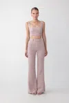 Sau Lee Asha Tweed Pant In Lilac