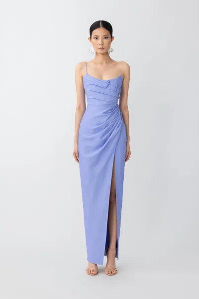 Sau Lee Bethanie Dress In Blue Lavender
