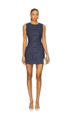 Sau Lee Billie Denim Mini Dress In Blue