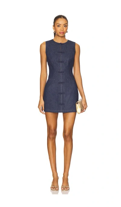 SAU LEE BILLIE DENIM MINI DRESS