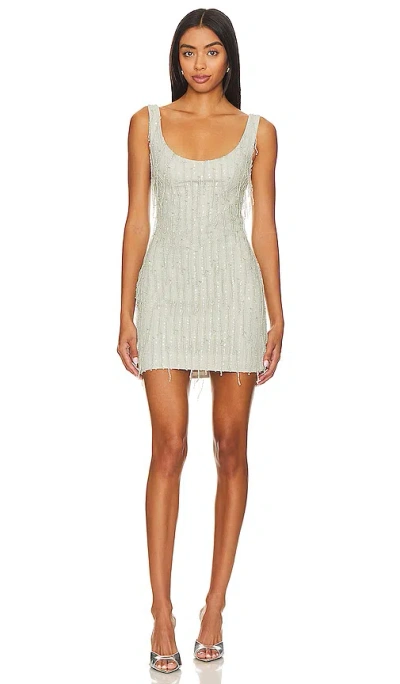Sau Lee Billie Dress In Silver Sage