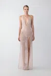 Sau Lee Braxton Dress In Nude