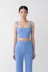 SAU LEE BRIDGETTE TWEED TOP