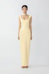 Sau Lee Brooke Gown In Butter Yellow