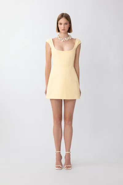 Sau Lee Bryn Mini Dress In Butter Yellow