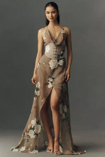 Sau Lee Cairo Maxi Dress In Brown