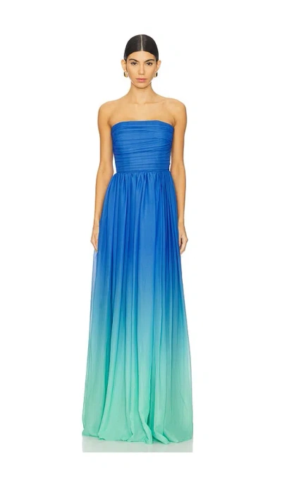 Sau Lee Camille Dress In 海蓝